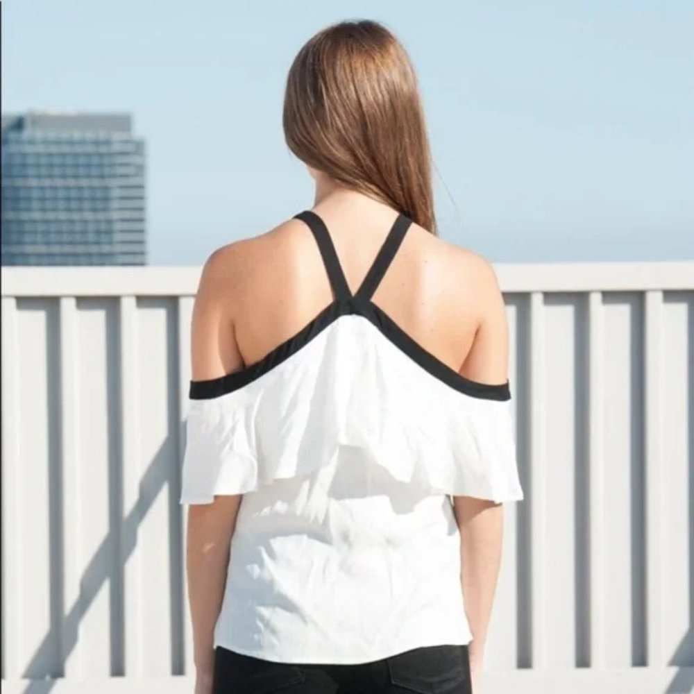Black and White Blouse